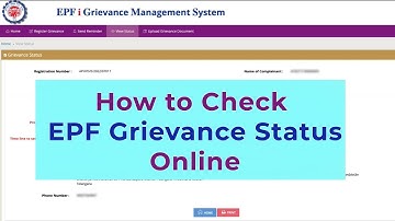 How to Check EPF Grievance Status Online