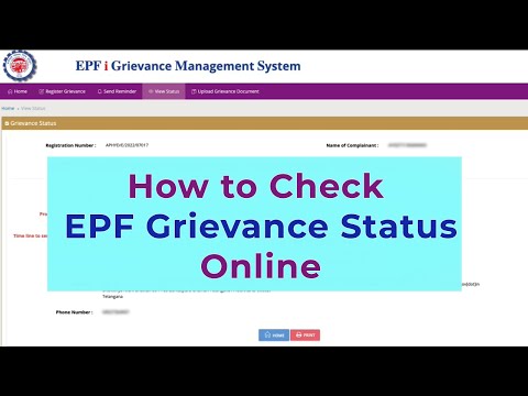 How to Check EPF Grievance Status Online