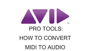PRO TOOLS - How to Convert MIDI to Audio