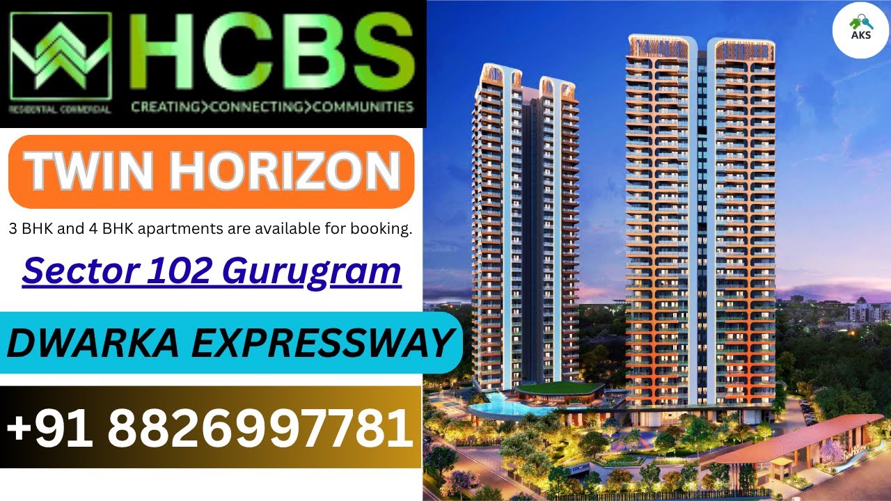 HCBS Twin Horizon is a new launch project in Sector 102, Gurgaon 8826997781 