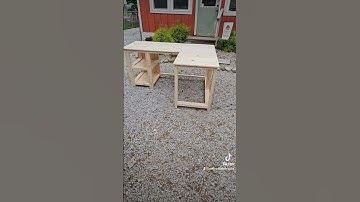 L shaped desk #woodfurniture #shorts