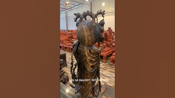 Tượng Đạt Ma Sư Tổ - gỗ mun hoa gieo duyên lành hướng thiện tâm #Shorts