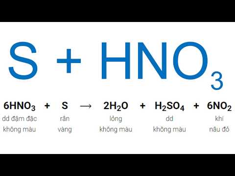 Video thí nghiệm S HNO3 lưu huỳnh tác dụng với axit nitric - youtube