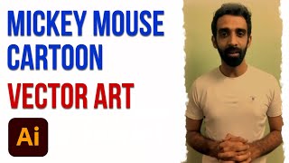 mickey mouse cartoon - Illustrator Tutorial - tracing screenshot 3