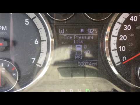 Dodge Ram Tire Pressure Indicator Reset Help