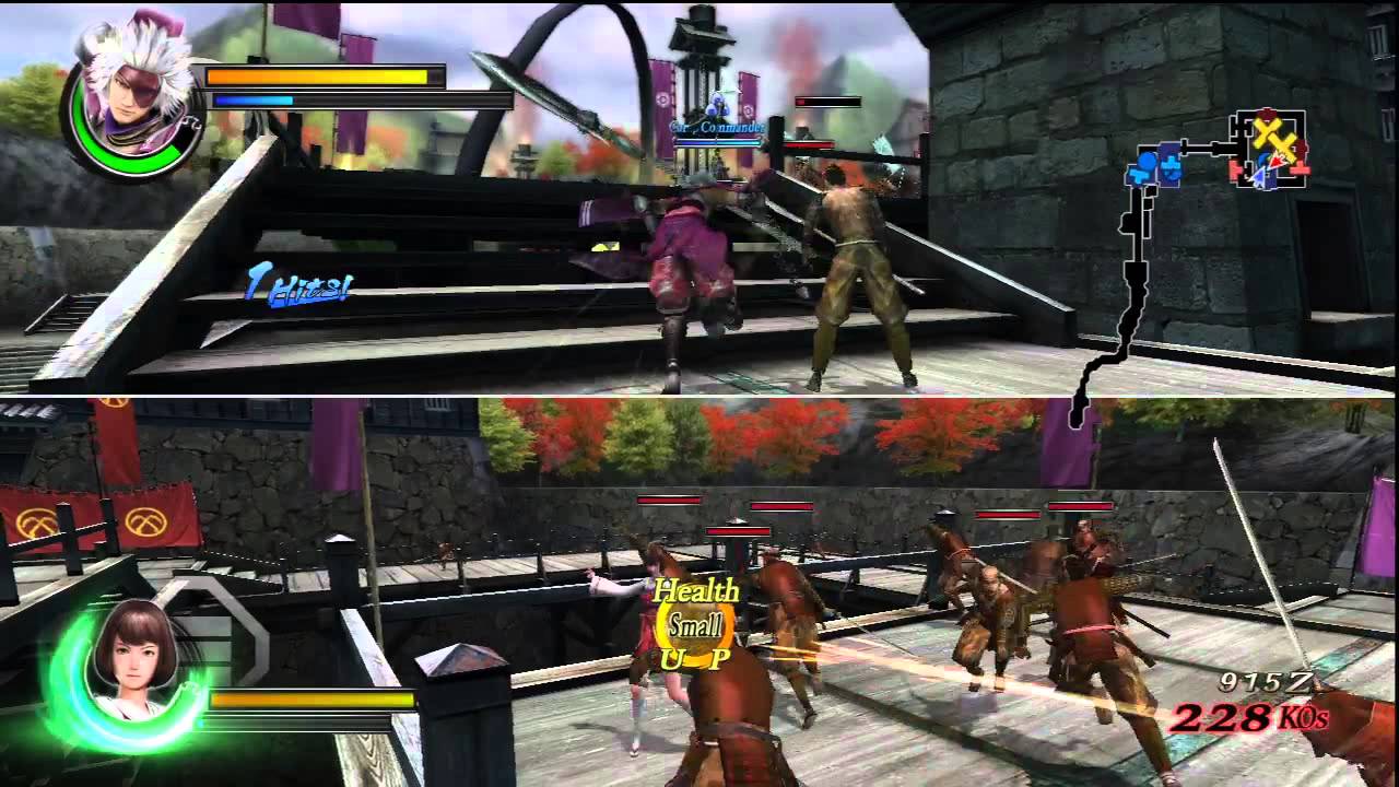 Sengoku Basara Samurai Heroes 2 Player Co Op Mode Motochika S Story Youtube