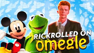 Mickey And Kermit Rickrolled On Omegle Voice Trolling
