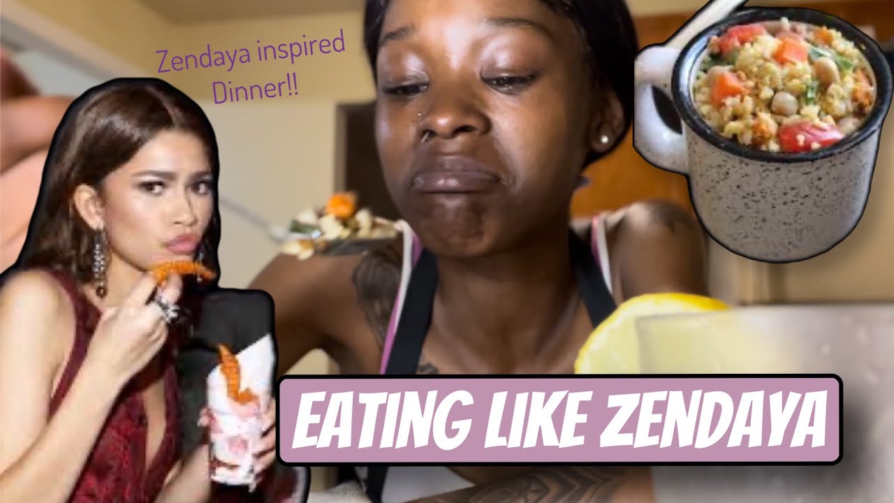 Eating Like Zendaya!! For Dinner (Vegetarian) 🥒😅 - YouTube