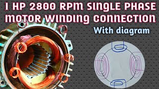 1 Hp 2800 Rpm Single Phase Motor Winding Connection With Diagramwater Pump Winding Connection