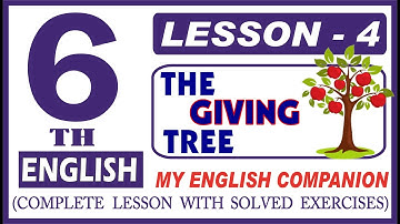 6TH ENGLISH LESSON 4 | THE GIVING TREE | MY ENGLISH COMPANION (PSEB)