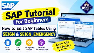 SAP Tutorial for Beginners | How to Edit SAP Tables Using SE16N & SE16N_EMERGENCY