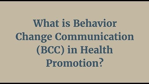 What is Behavior Change Communication (BCC) in Health Promotion?