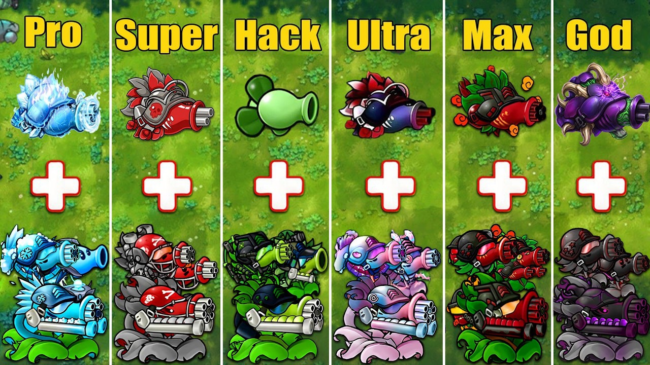 PVZ 1 Fusion 3.6 Challenge!! Team Gatling VS Team Drone VS Obsidian ...