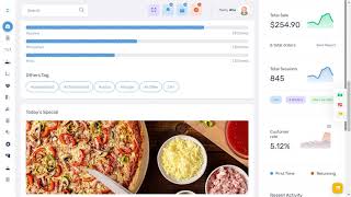 Restaurant Dashboard Bootstrap 5 Admin Template with LTR Light Theme