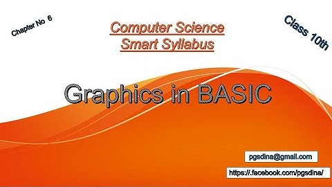 computer 10th class || graphics in gwbasic  || 10th computer chapter 6