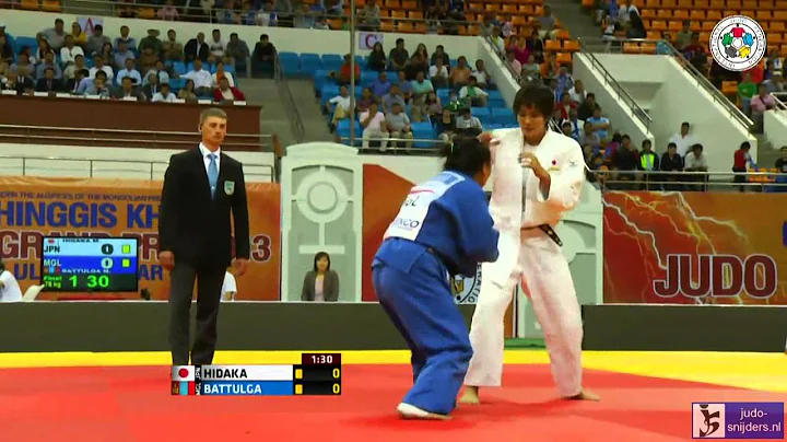 Judo 2013 Grand Prix Ulaanbaatar: Hidaka (JPN) - Battulga (MGL) [-78kg] final