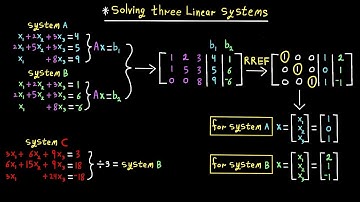 Solving three linear systems Ax=b