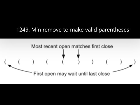 Leetcode 1249. Min Remove to Make Valid Parentheses | Easy Explanation Hindi
