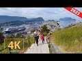 Ålesund, Norway 🇳🇴 Walking Tour | Mount Aksla Viewpoint Hike | City Walk | 4K | Aalesund, Norge 2023
