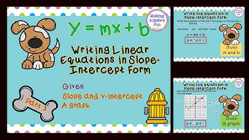 Writing Equations of Lines in Slope Intercept Form Part 1