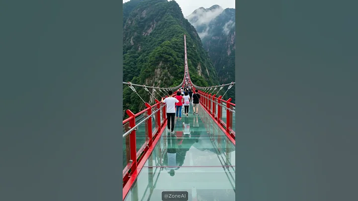 Terrifying Glass Bridge Collapse Caught on Camera!! #shorts