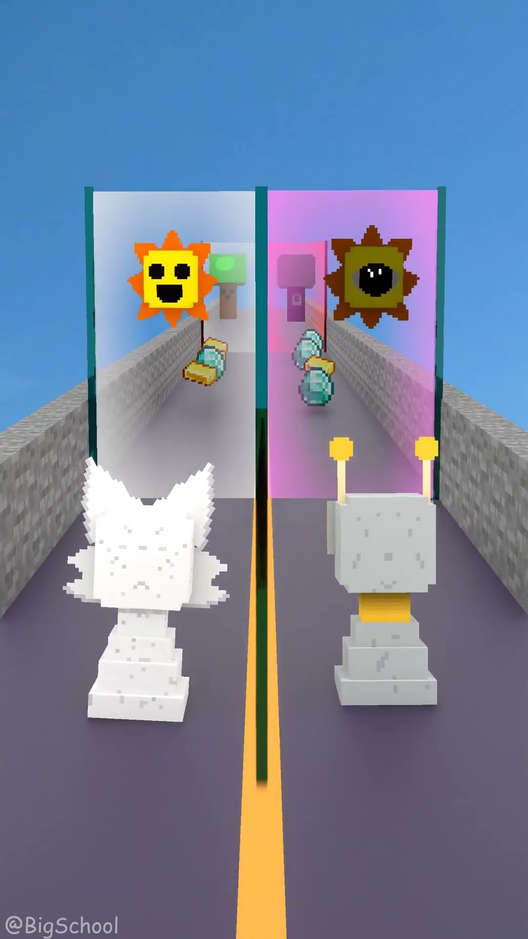 Build a Queen Run Challenge with Fun Bot, Wenda, and Mr. Sun! ?