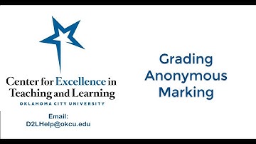 Grading Anonymous Marking