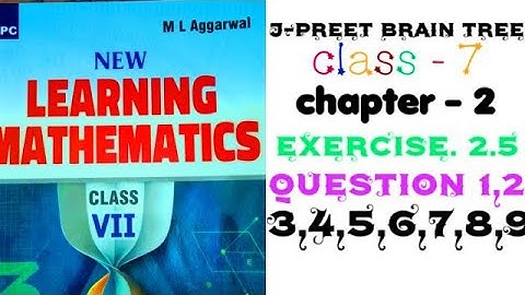 class 7 math ml aggarwal chapt 2  exercise 2.5 question 1,q. 2,q. 3 q. 4 q. 5 q.6 q.7 q.8 q.9 #maths