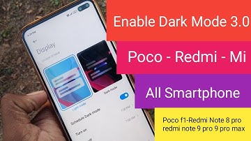 Miui 12 Enable Dark Mode 3.0 | Poco x2/F1/m2pro | hidden feature🤗🤗