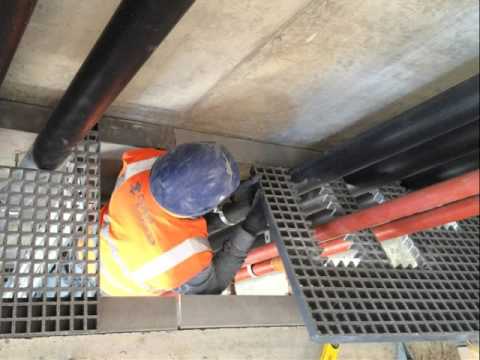 GRP Grating installed in Service Risers at Vauxhall Sky Garden - YouTube