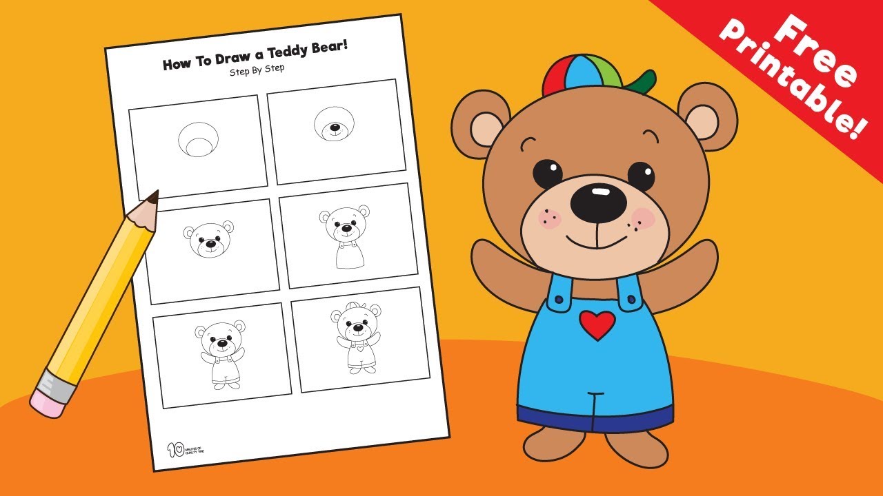 How To Draw A Teddy Bear - An Easy Cute Teddy Bear Drawing | Teddy bear  drawing, Bear drawing, Teddy bear sketch