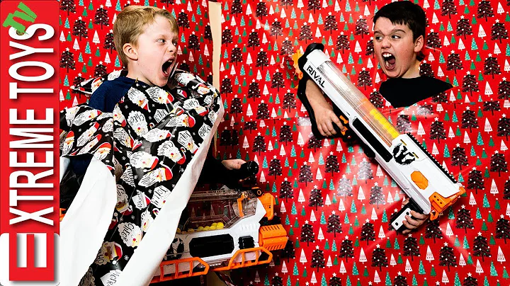 Wrapping Paper Wreck! Ethan Vs Cole Nerf Battle in...