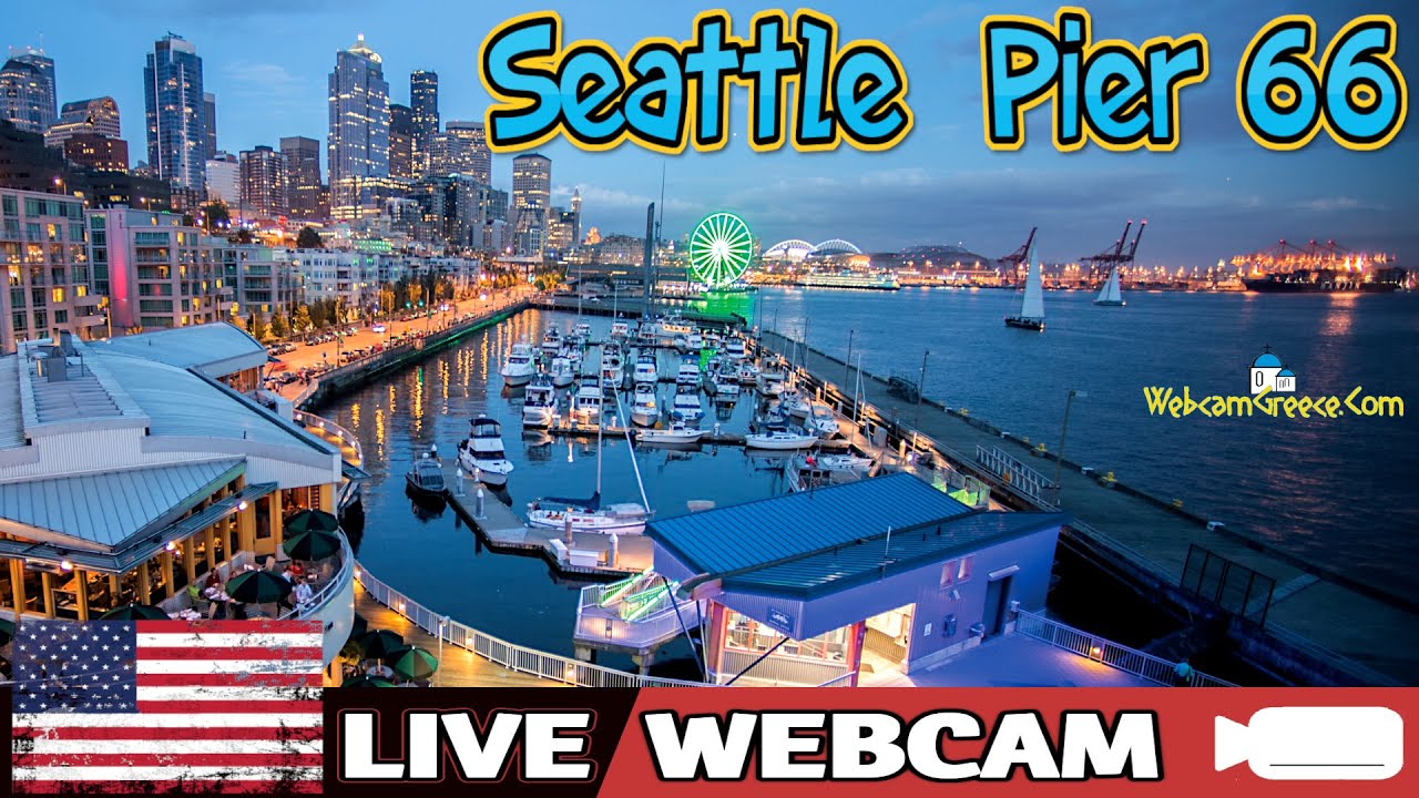 🔴🅻🅸🆅🅴🔴⚓Seattle Pier 66 🚢 Alaskan Way  ➡ Washington 📸 Elliot Bay