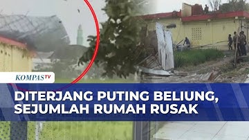 Rekaman Detik-Detik Puting Beliung Terjang Soreang, Atap Pasar Hancur & Warga Panik