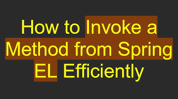 How to Invoke a Method from Spring EL Efficiently