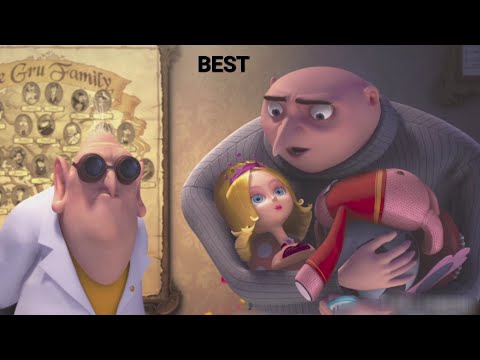 despicable me 2010 scene : GRU FAMΙLY IN THE CHAOS....