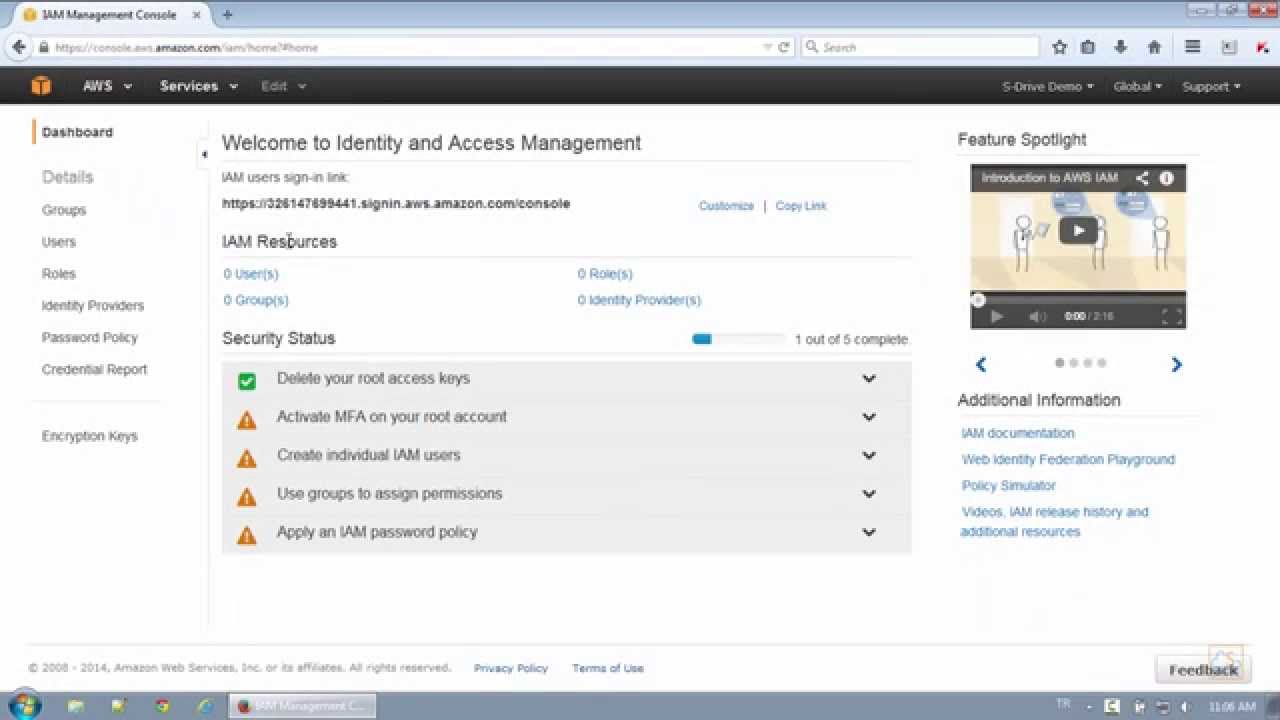 Generating Amazon Access Key and Secret Key YouTube