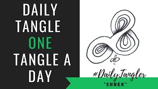 Daily Tangle - Pattern -   Shnek  |How to draw...|
