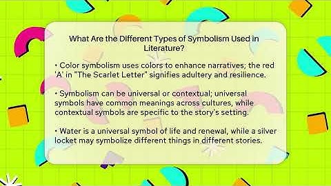 What Are the Different Types of Symbolism Used in Literature? - The Prose Path