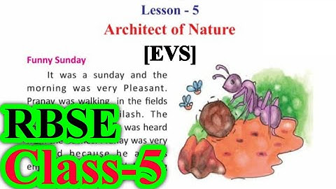 Architect Of Nature | Class 5 EVS Lesson 5 | RBSE | Question Answers | For English Medium #rbse #evs