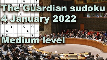 Sudoku solution – The Guardian sudoku 4 January 2022 Medium level