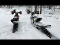 Timbersled120 Husqvarna FE501 и CRF450, Кубена127 Hasky450) SnowBike чистый кайф!!!