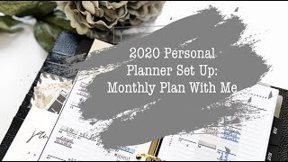 2020 Personal Planner Set Up: January Monthly PWM