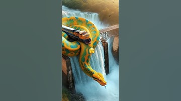 Nature Exploration | giant python over the river video #shorts #tranding  #nature #short #ai