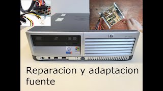 HP/Compaq dc5100  cambio y adaptación de fuente atx #pc #atx #reparación #hp #compaq  #mach3 #mipc