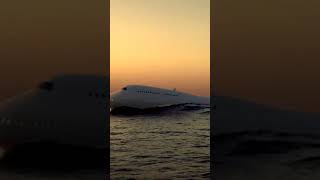 Airplane landing on water  Airlines update #shorts ️ amazing airplane landing video #landflight