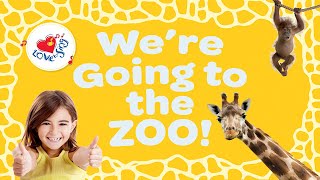 We're Going to the Zoo Lyrics | Kids Animal Action Song | Read & Sing Along