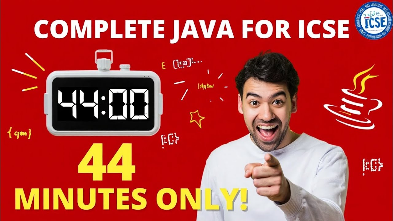 Complete ICSE Java for class 9and 10 board exam - YouTube