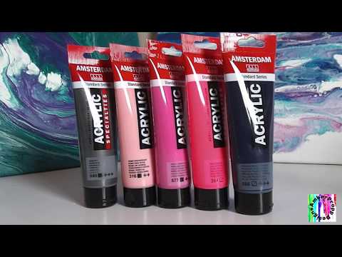 Amsterdam Acrylic Dirty Pour Paint with No silicone makes Huge Cells! Learn Fluid Art (03062020)