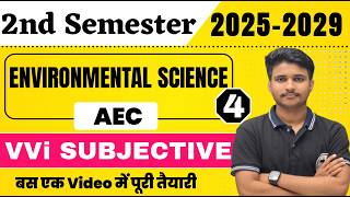 BA 2nd semester Environmental Science VVi Subjective Questions 2025 | BA Environmental Science Sem 2